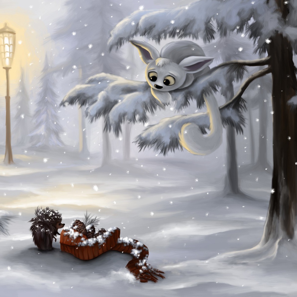 Зимняя сказка в лесу