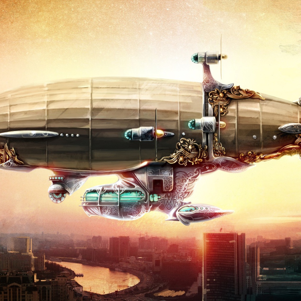 Дирижабль, стиль стимпанк