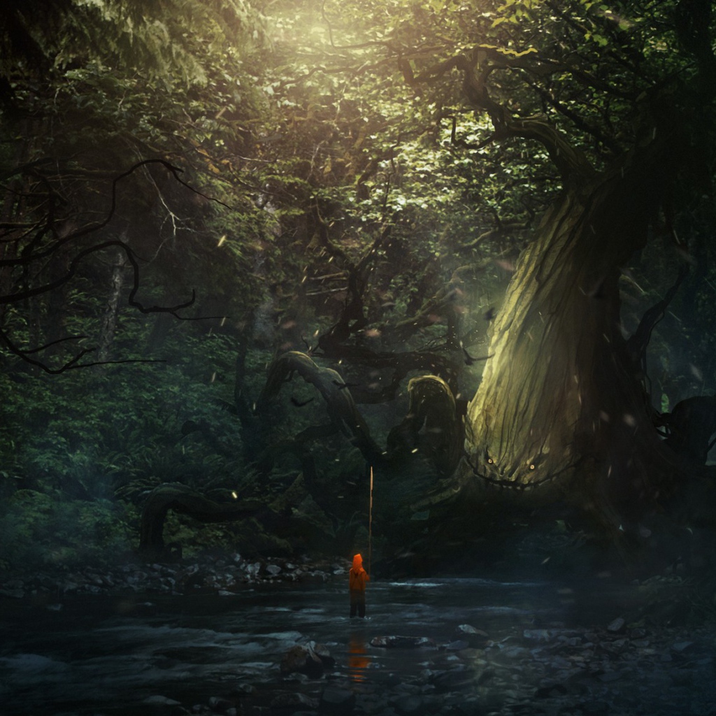 Мальчик в лесной чаще