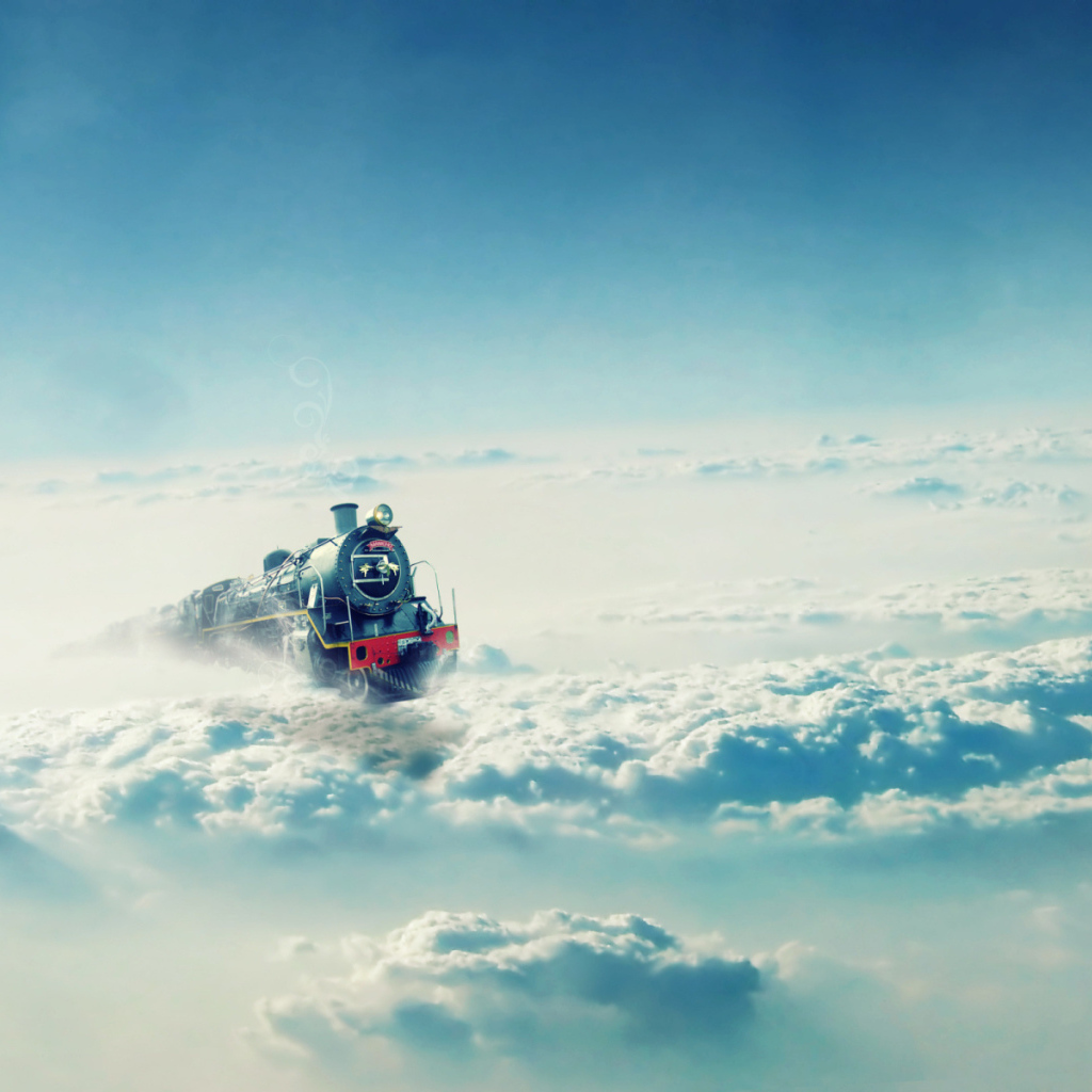 Паровоз в облаках