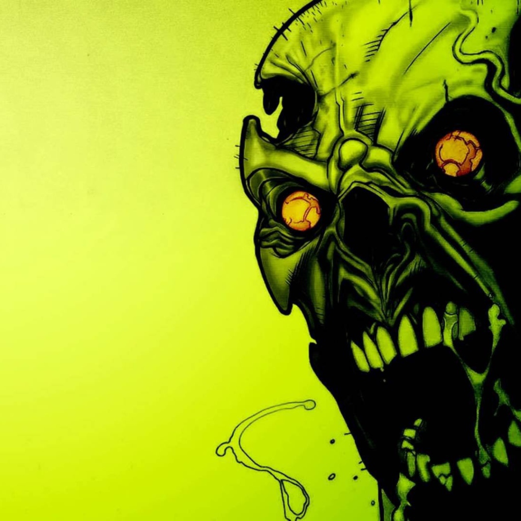 Голова зеленого зомби