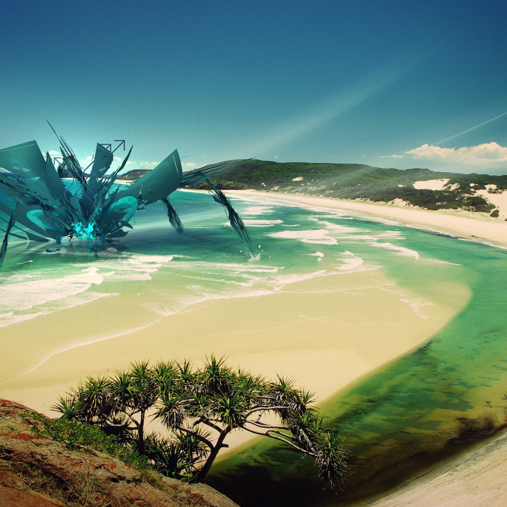 Монстр выходит из моря