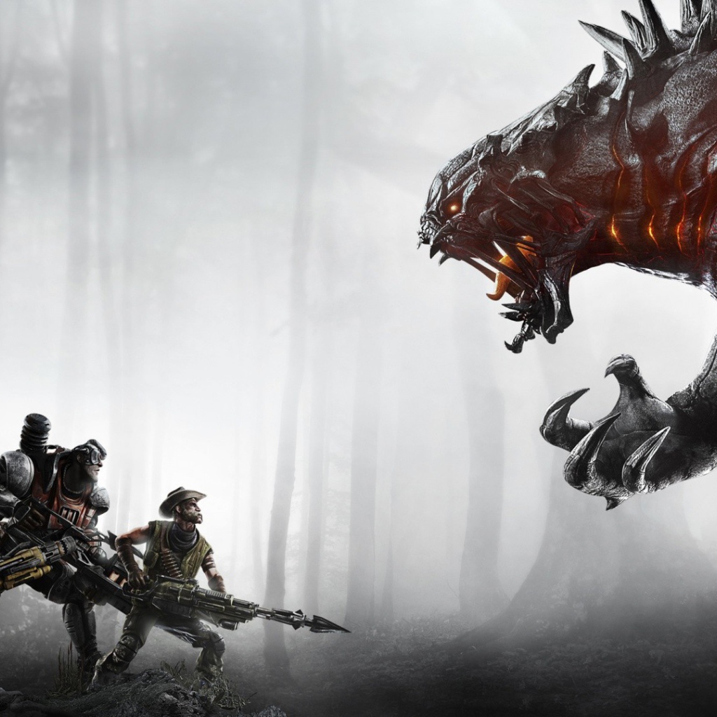 Солдаты храбро сражаются с монстром