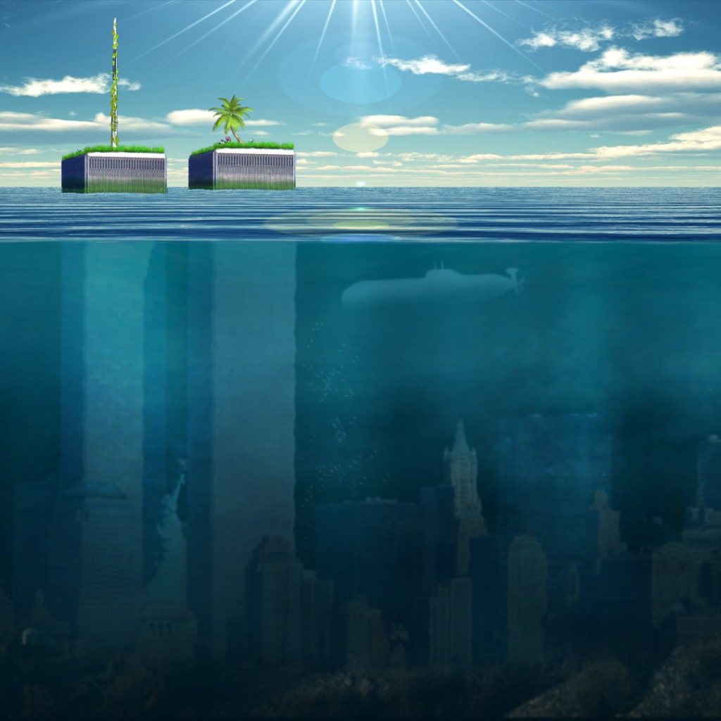 Башни Нью-Йорка ушли под воду