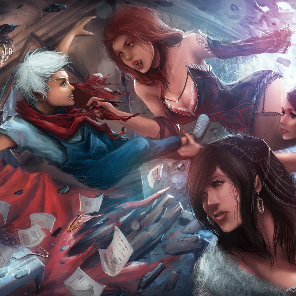 Вампиры напали на человека