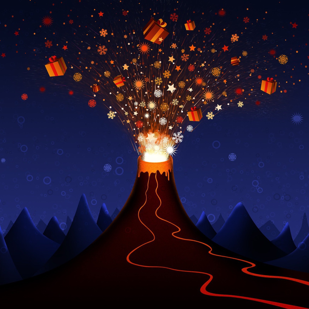 Вулкан из подарков