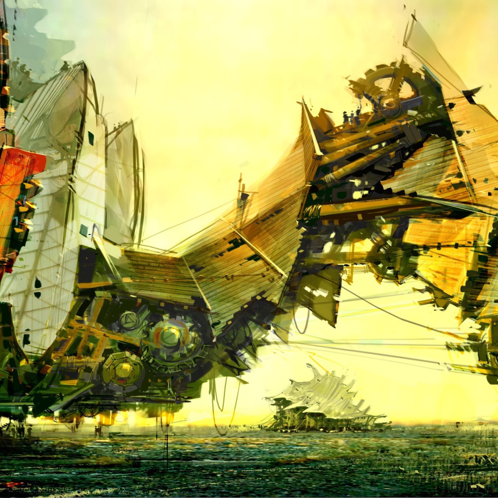 Шагающий город, стимпанк