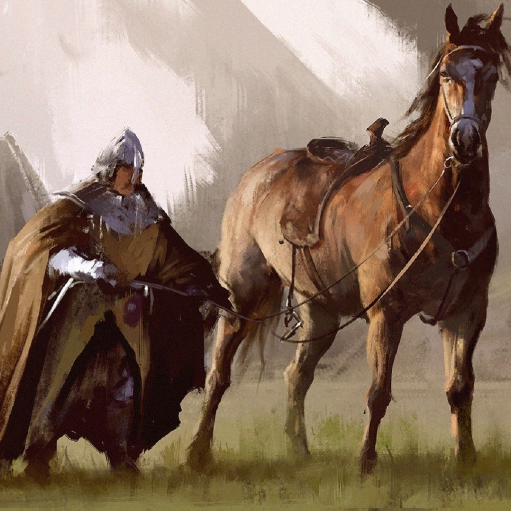 Воин со своим верным скакуном