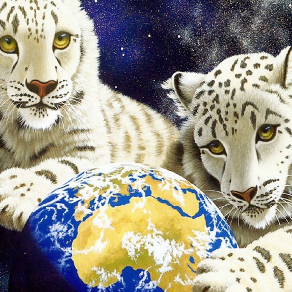 Белые тигрята берегут Землю