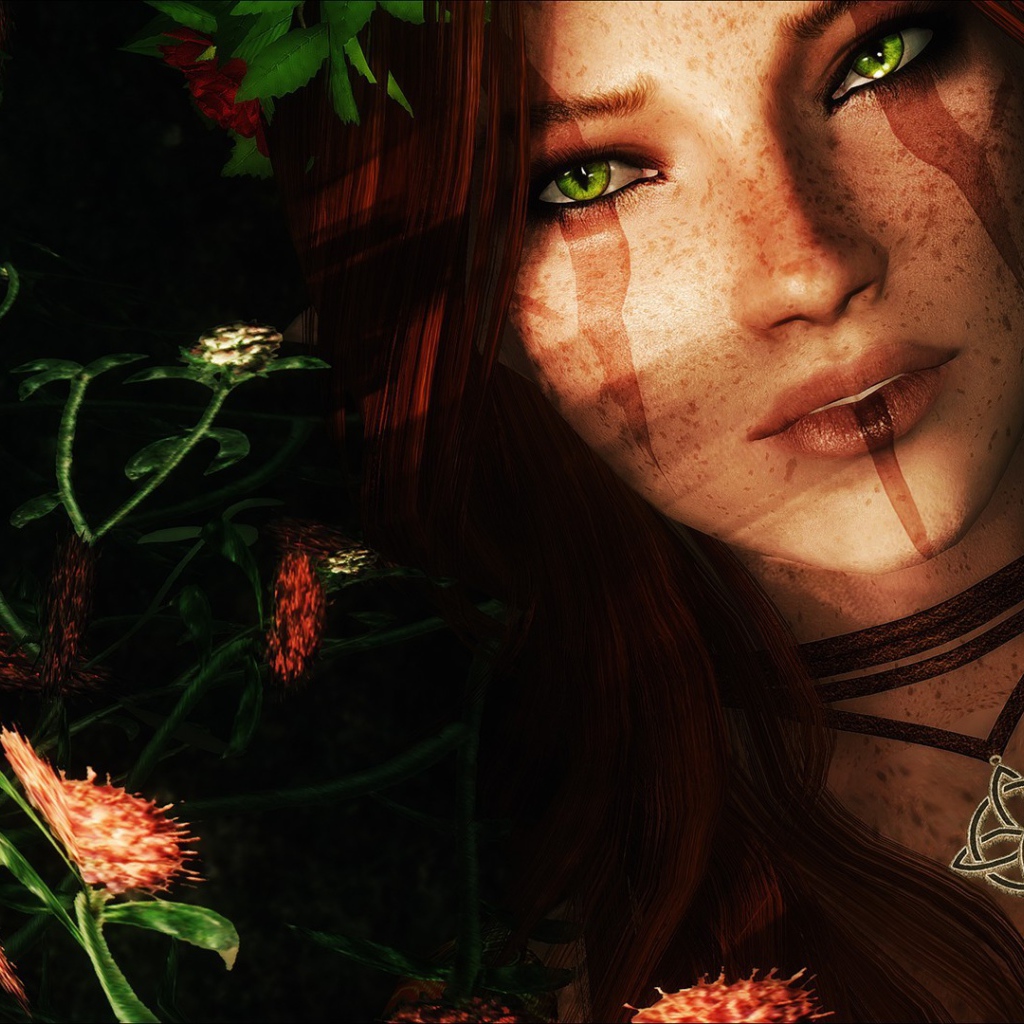 Колдунья с магическим кулоном на шее