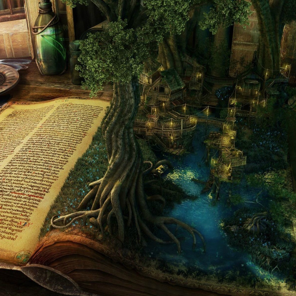 Мир фэнтези в старой книге