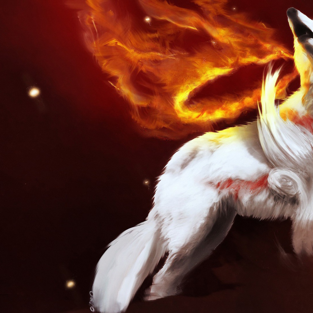 Раненый белый волк