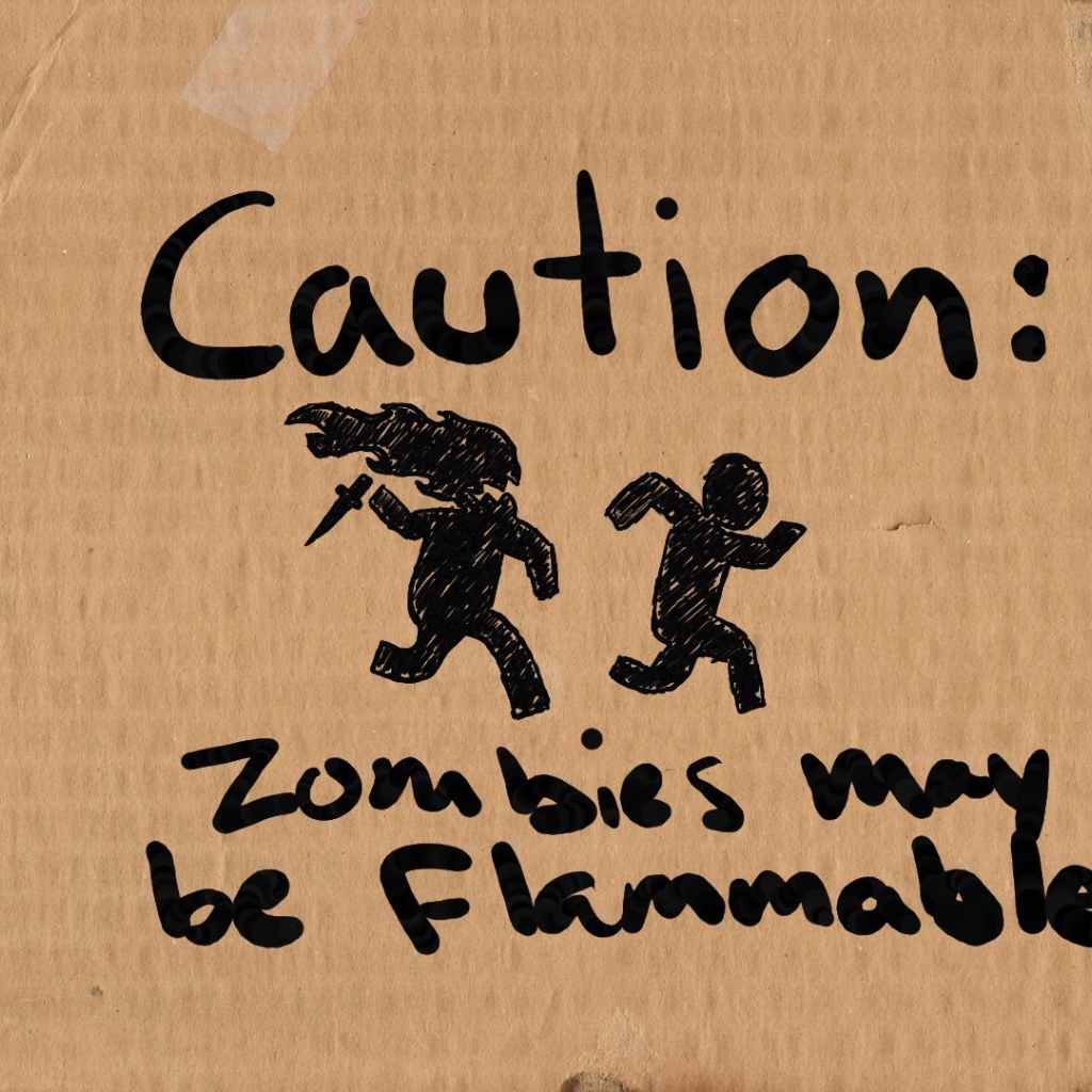 Зомби могут быть горящими