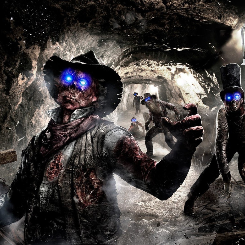 Зомби с горящими синими глазами