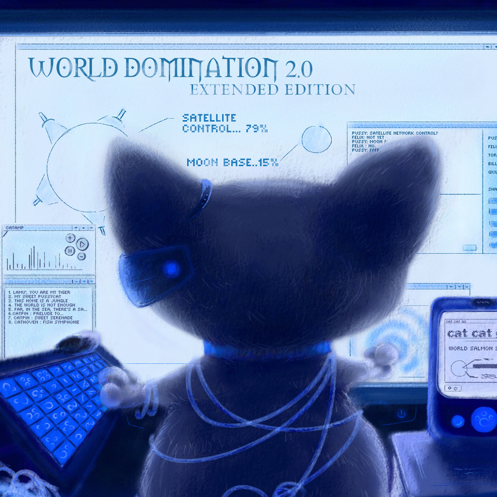 Кот около монитора