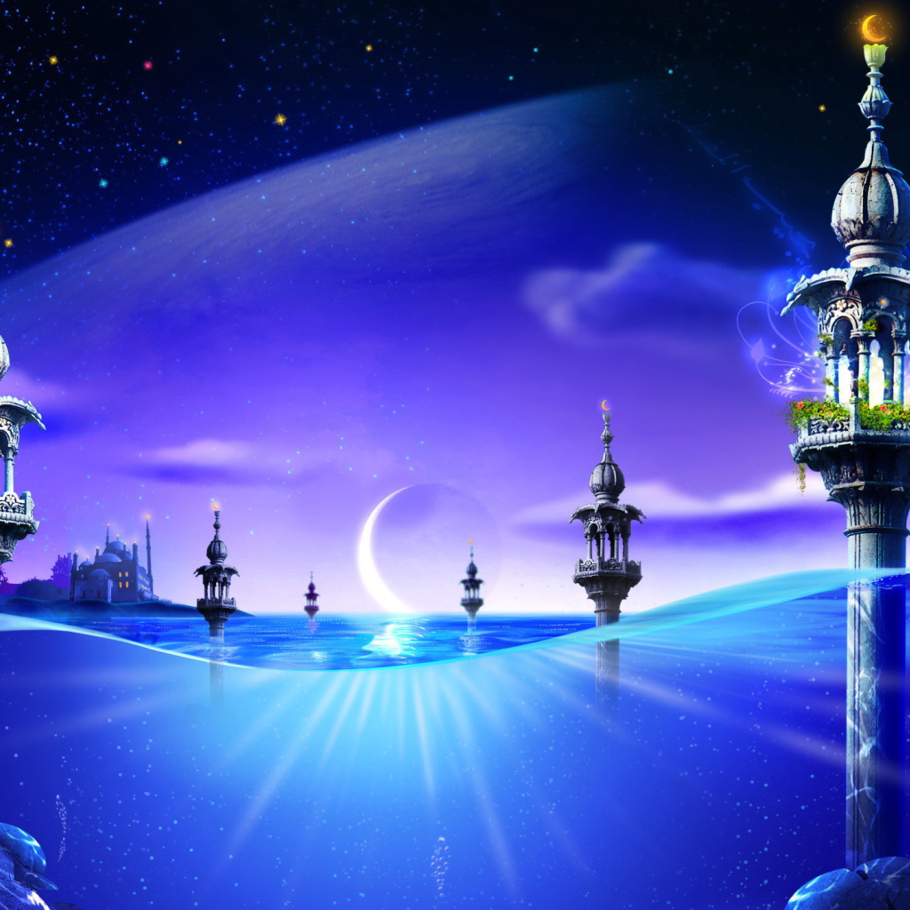 Колонны на дне океана