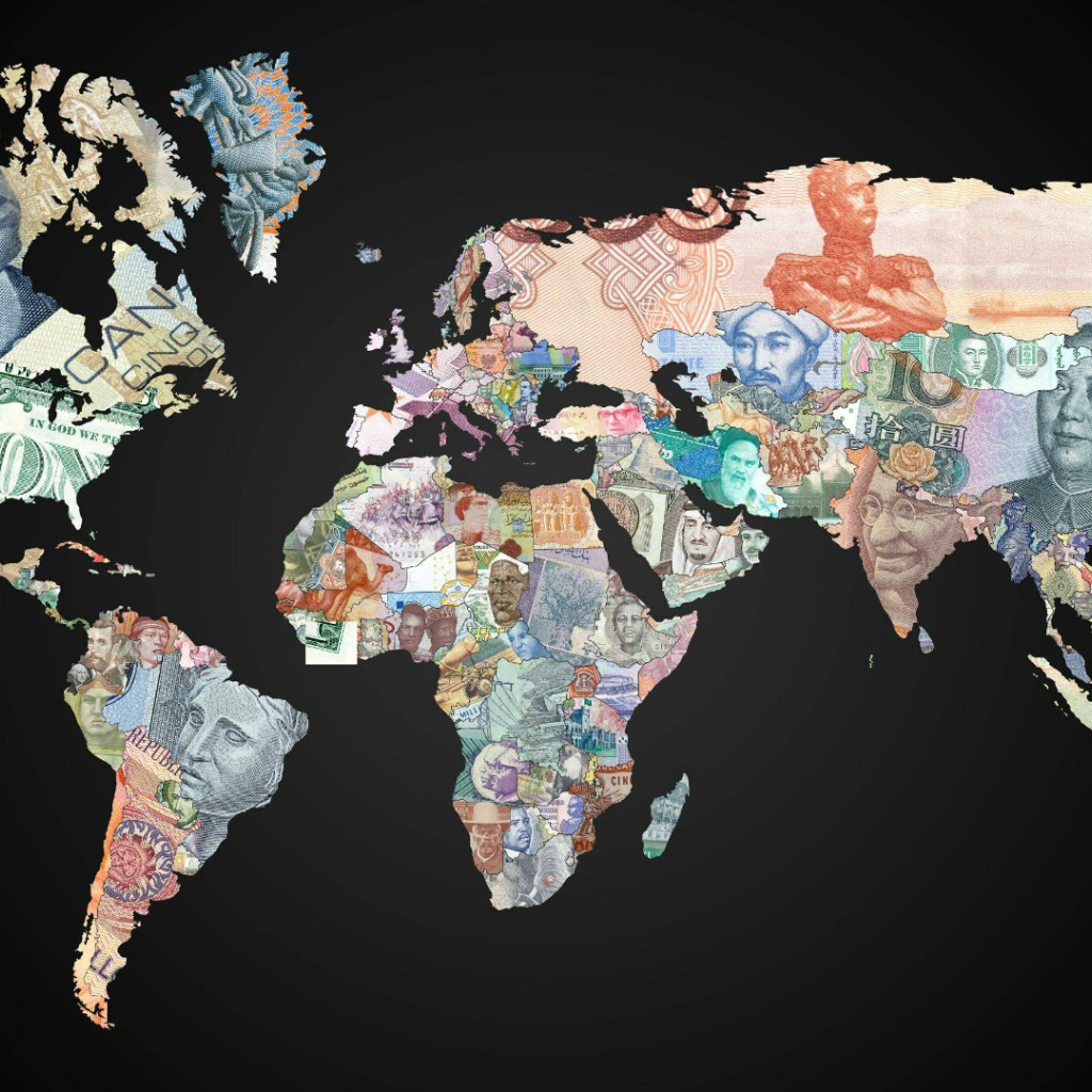 Деньги на карте мира