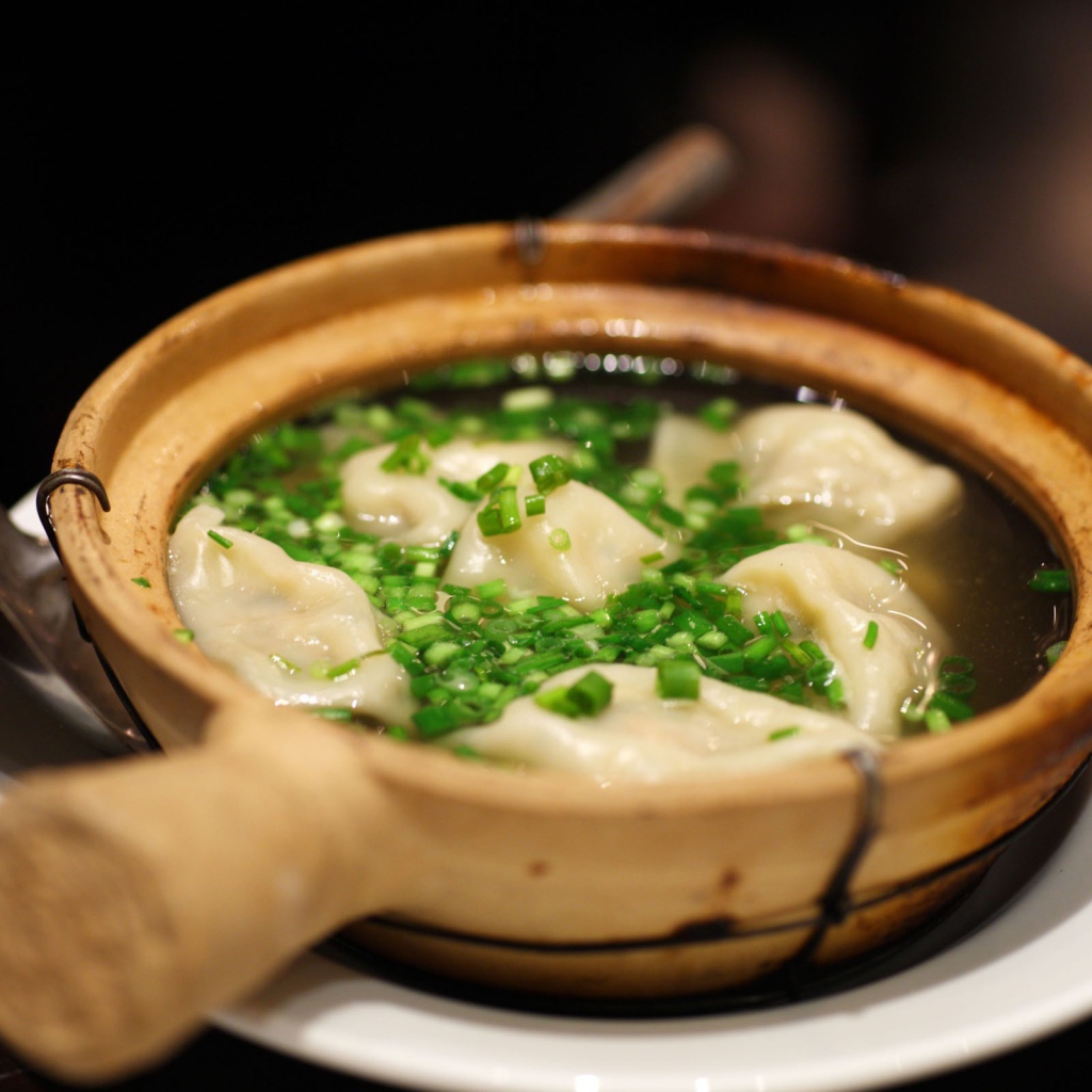 Суп с клецками и зеленью