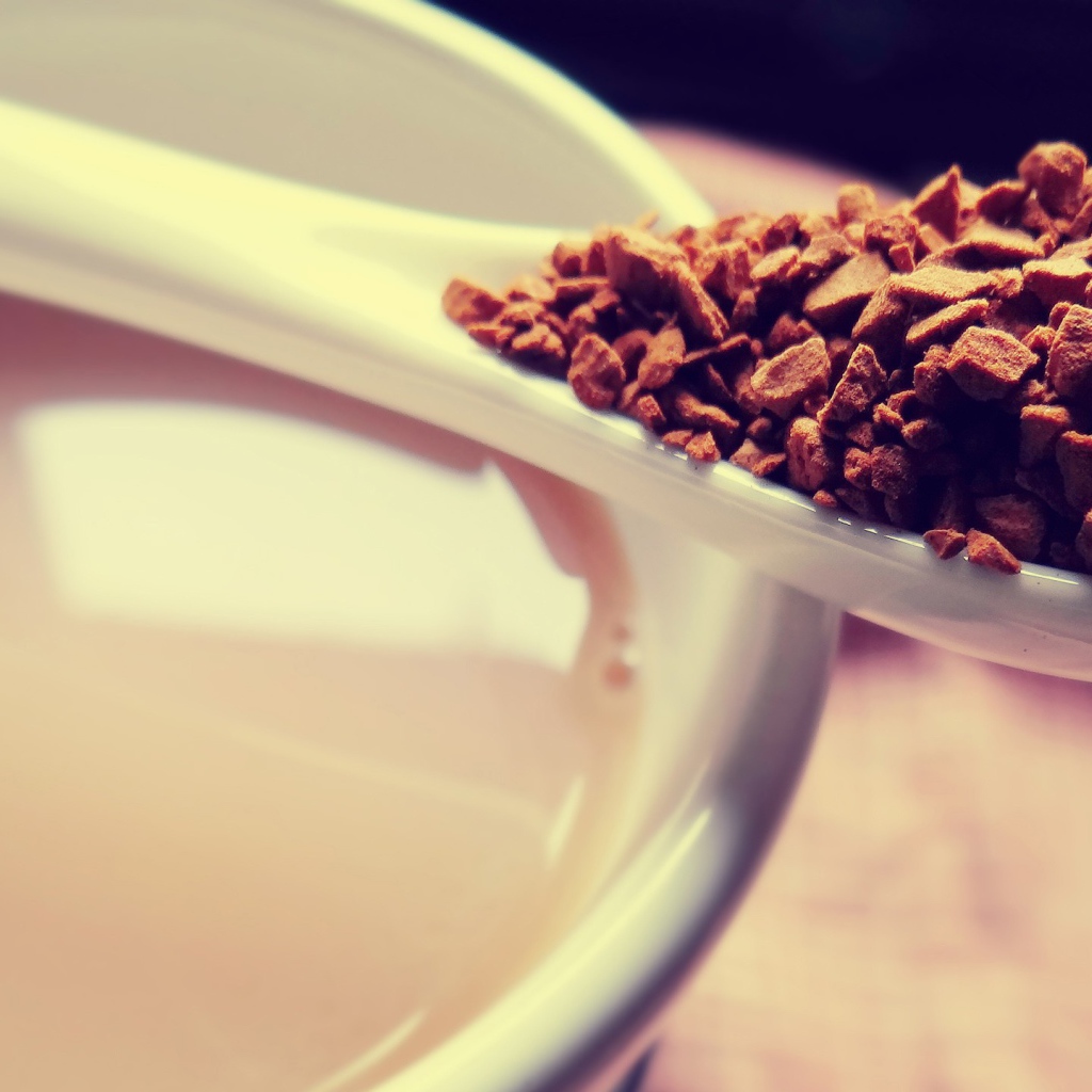 Ложка растворимого кофе