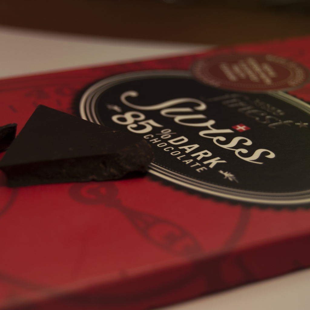 Плитка черного шоколада