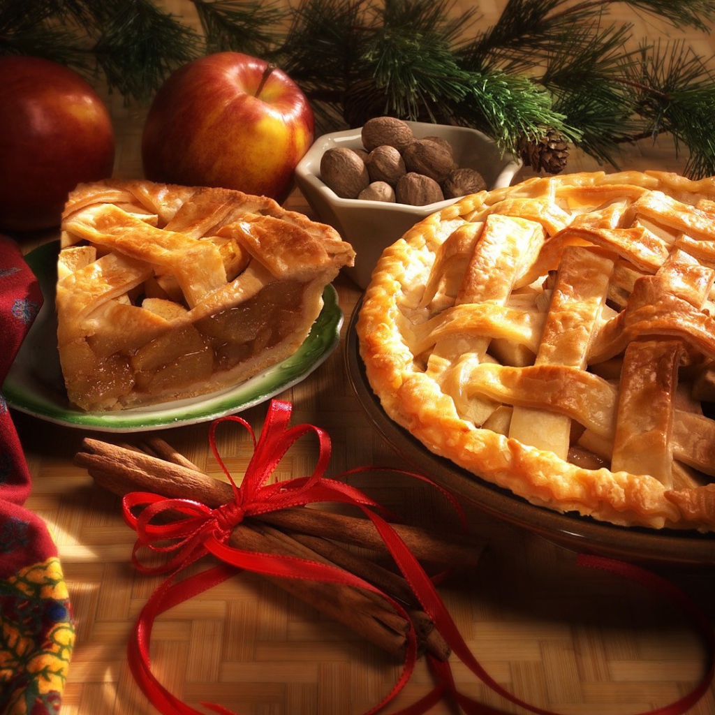 Новогодний яблочный пирог
