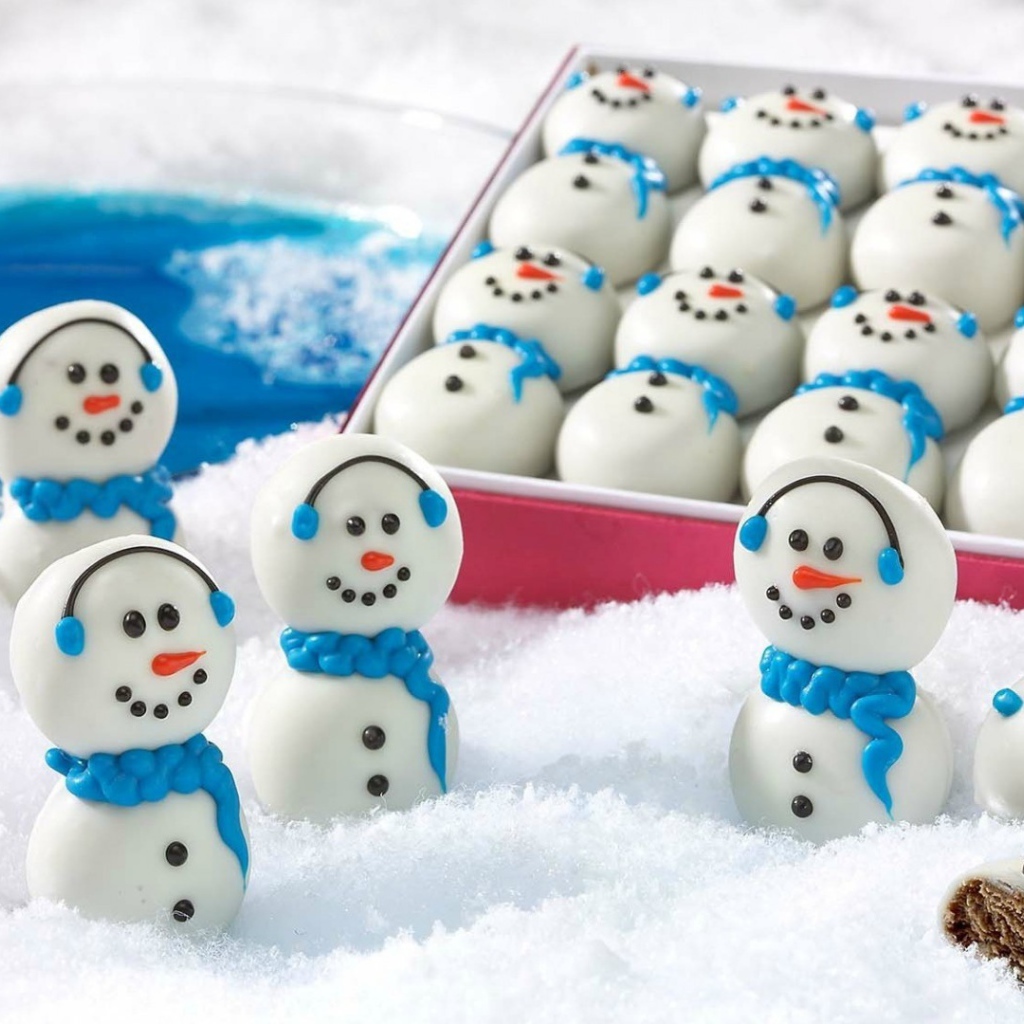 Съедобные снежные человечки