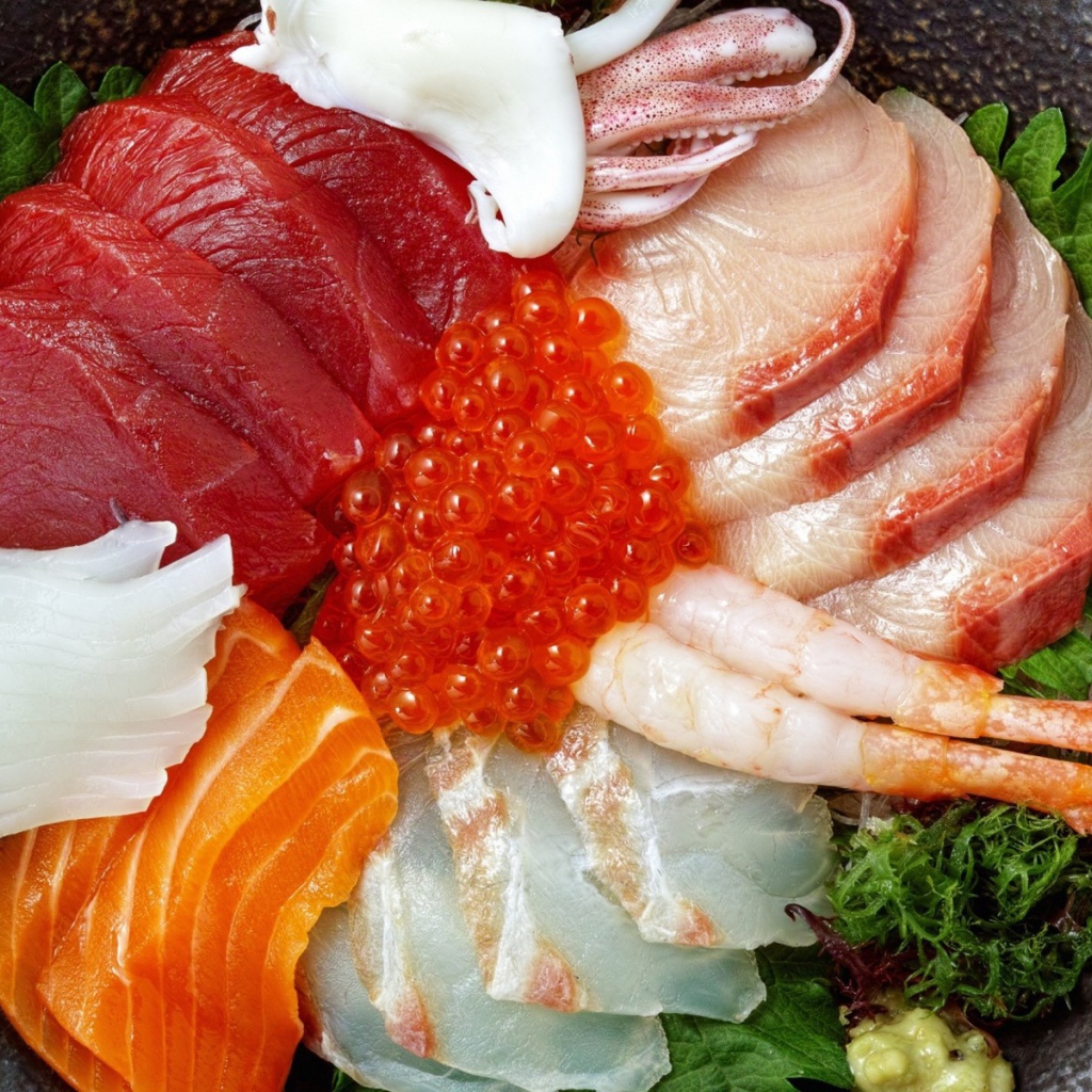 Fish sliced on a plate