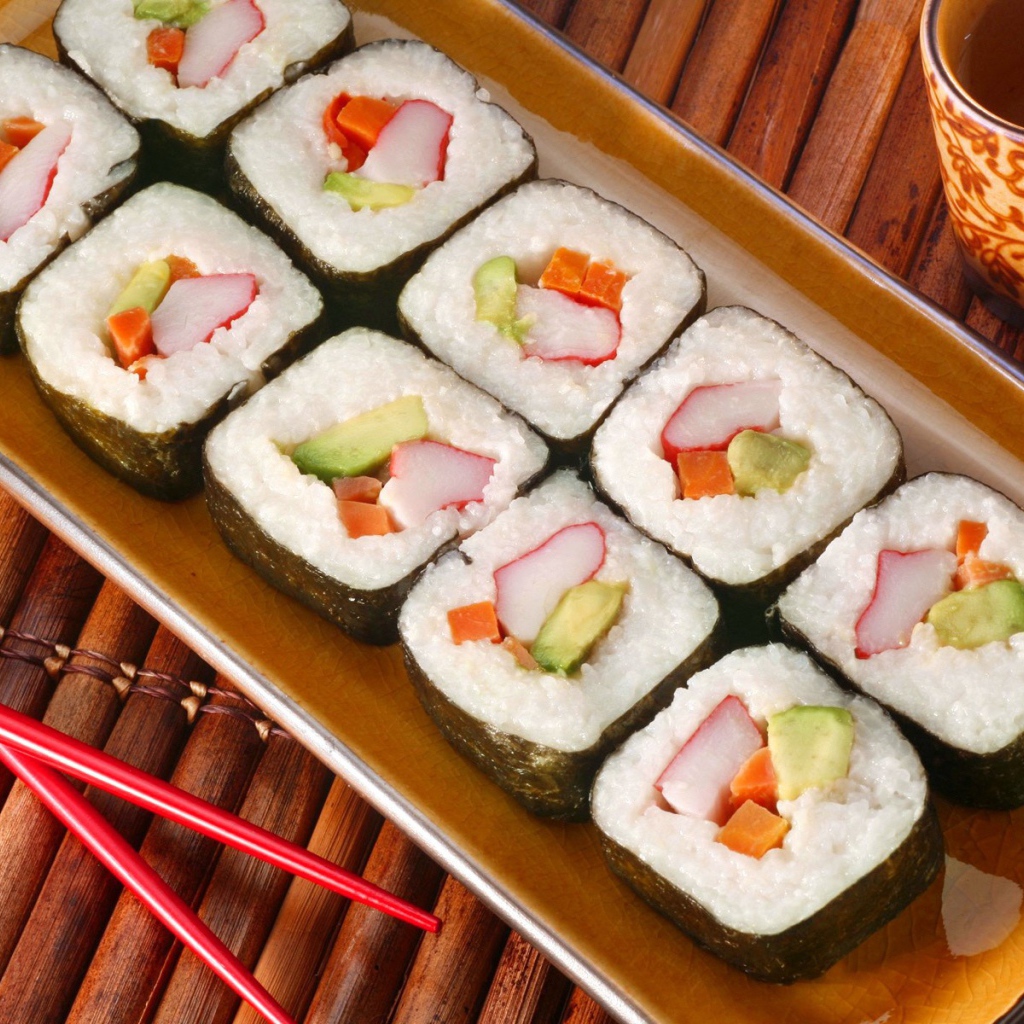 Square sushi rolls