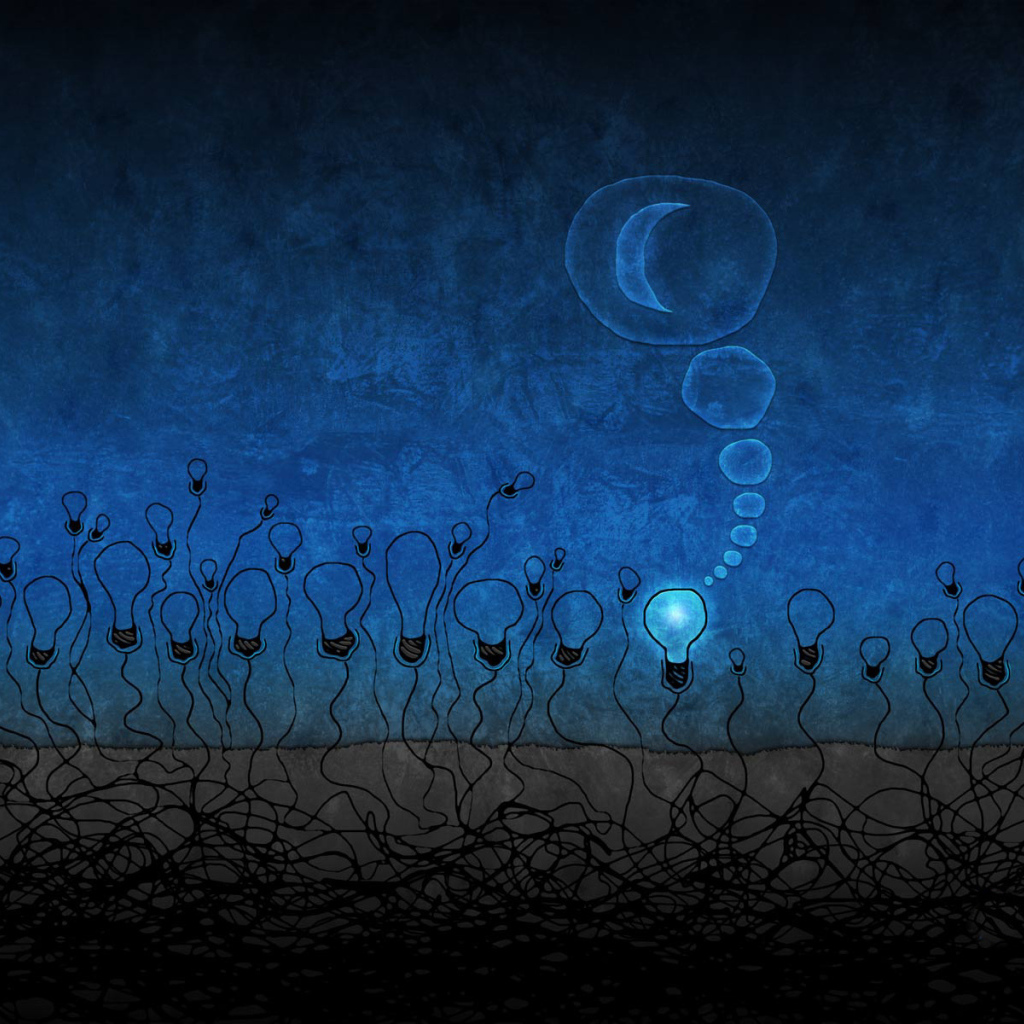 Лампочка мечтает стать луной