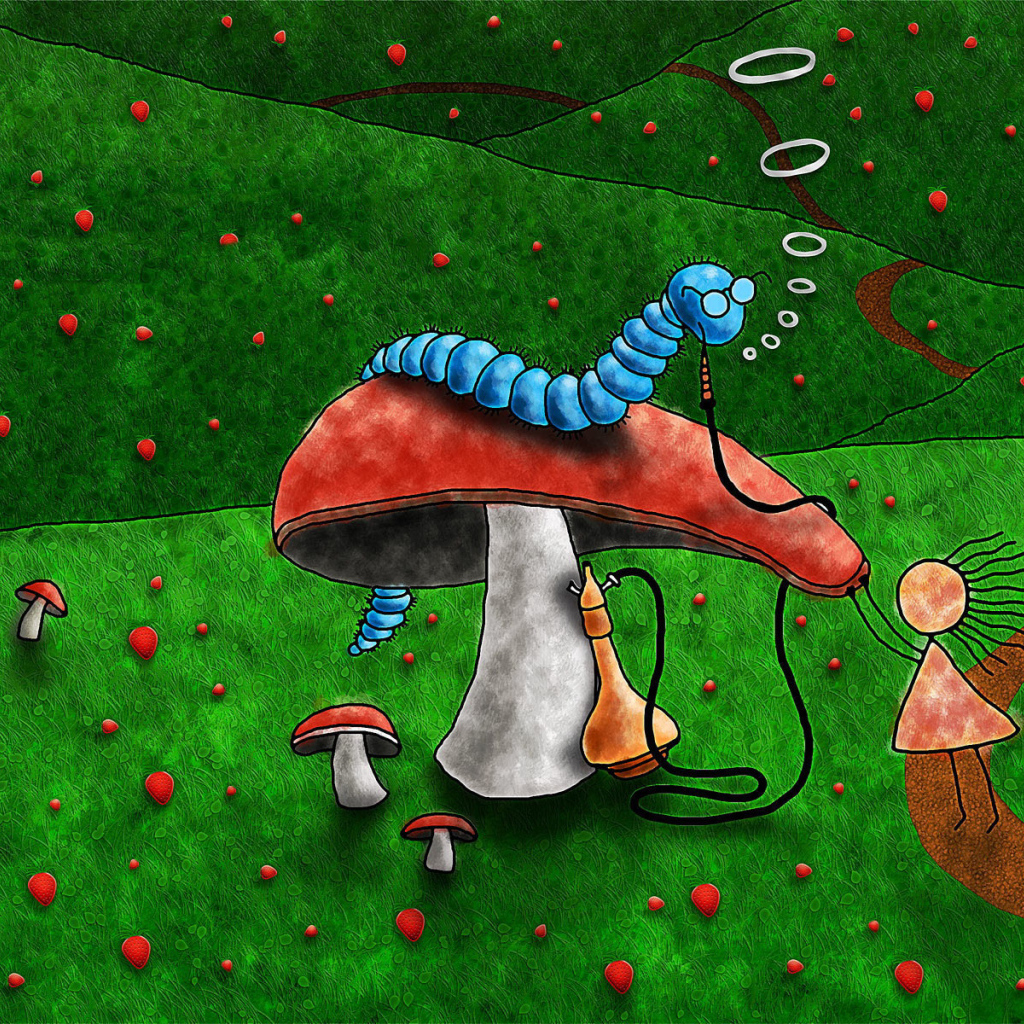 Червяк курит кальян