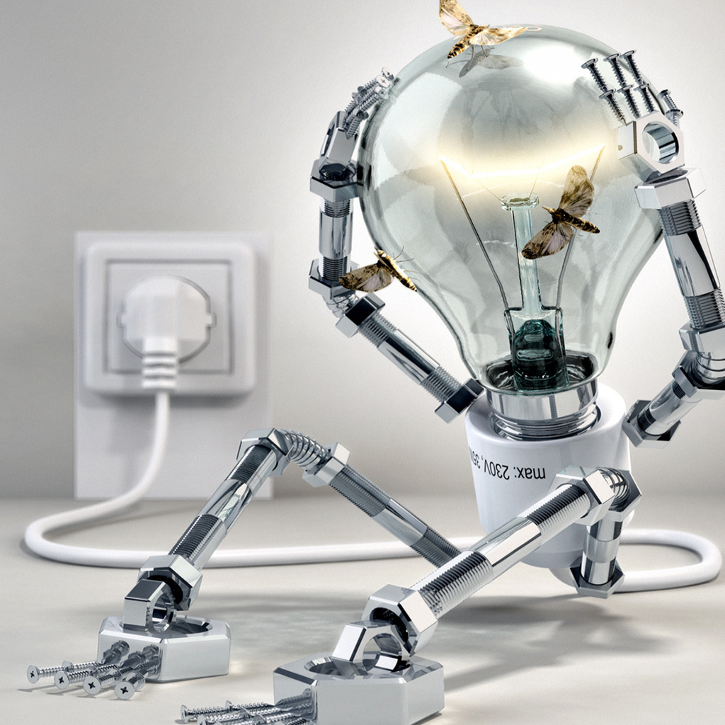 Робот лампочка