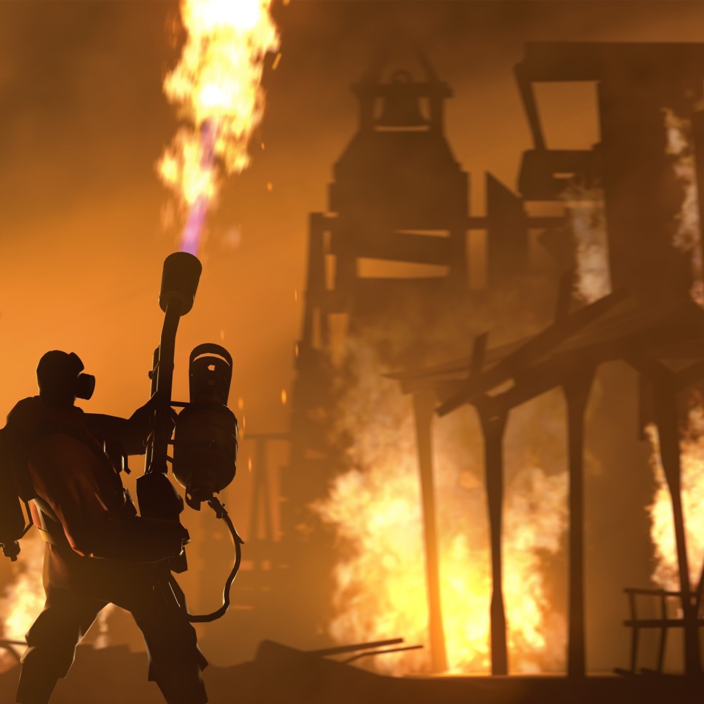 Человек с огнеметом в игре Team Fortress 2