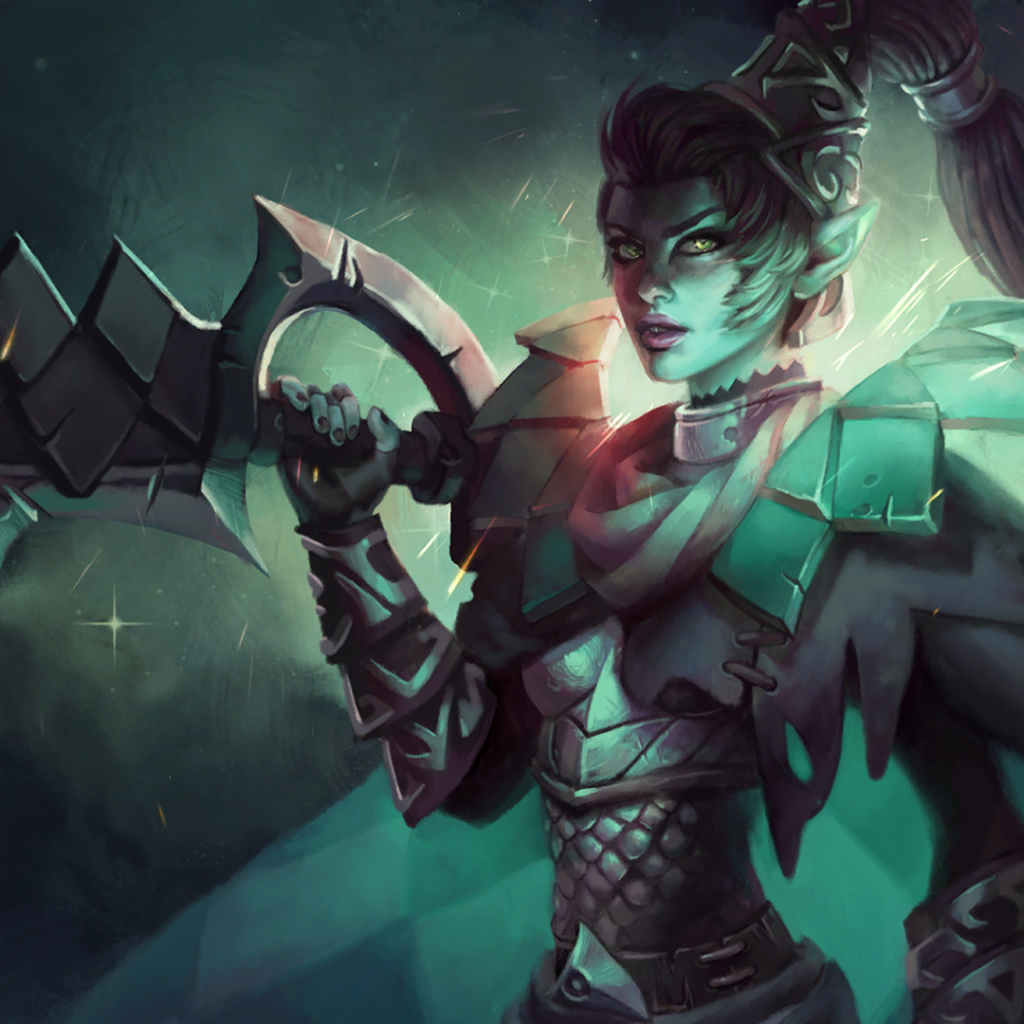 Женщина солдат с большим мечом, игра Dota 2