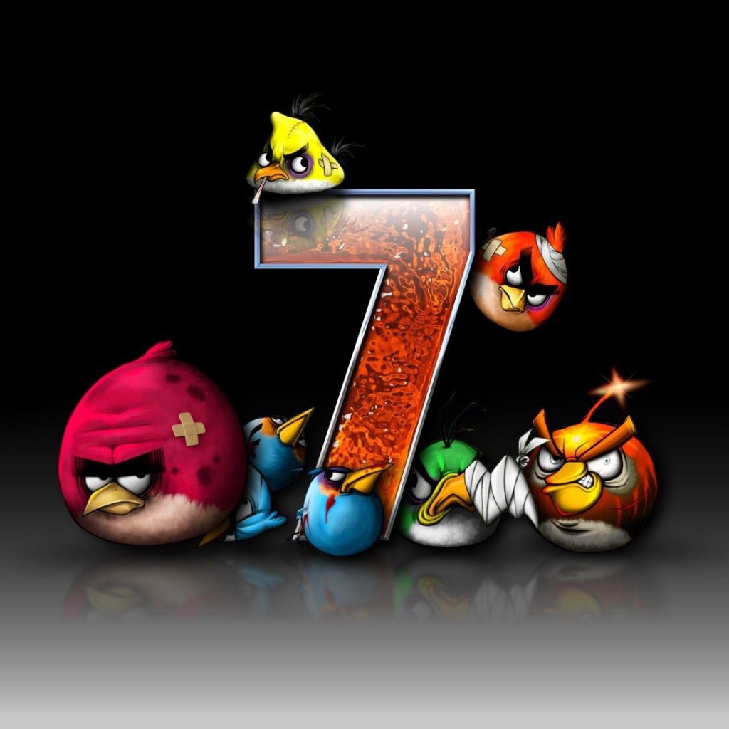 Birds of the Angry Birds characters in Windows 7