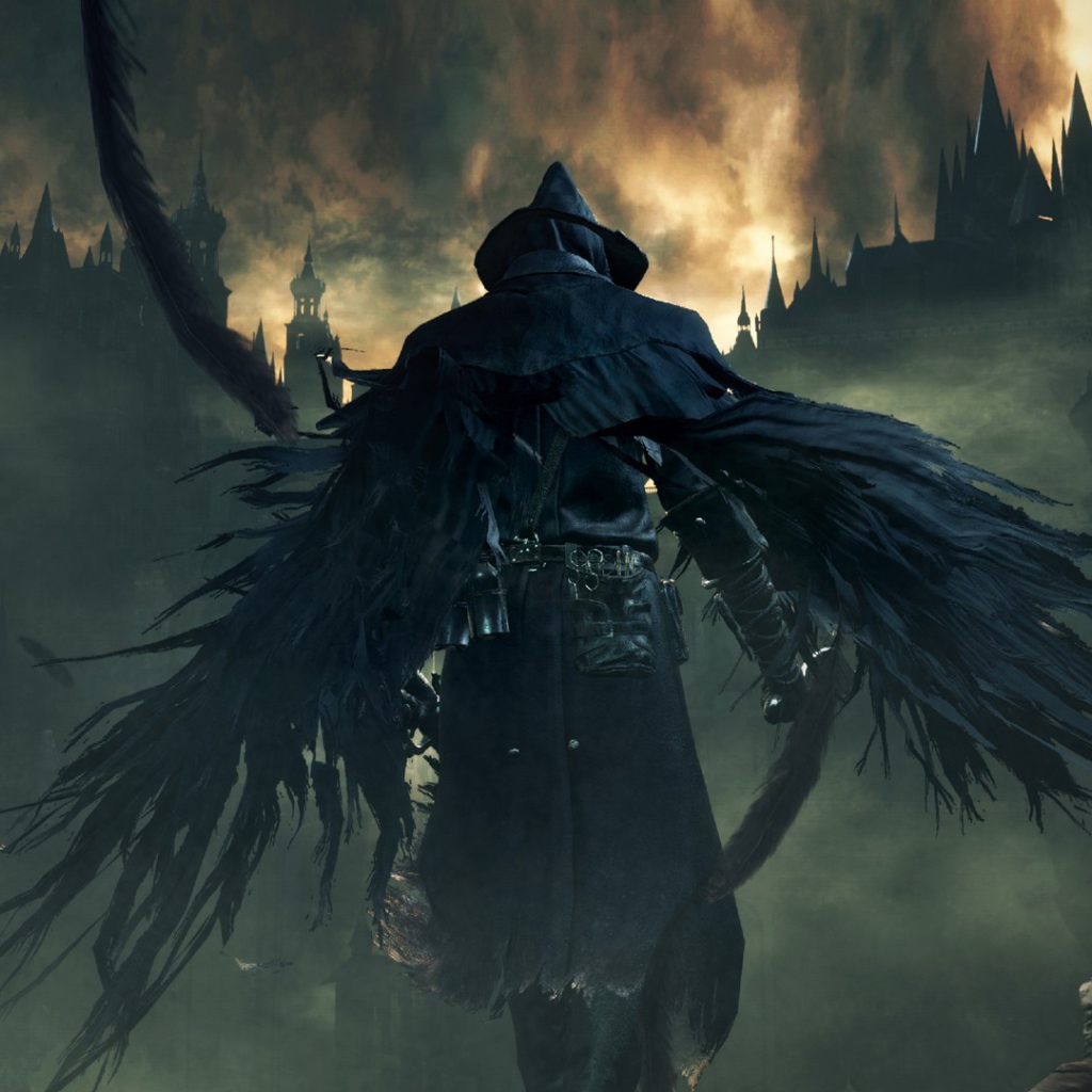 Черные крылья персонажа игры Bloodborne