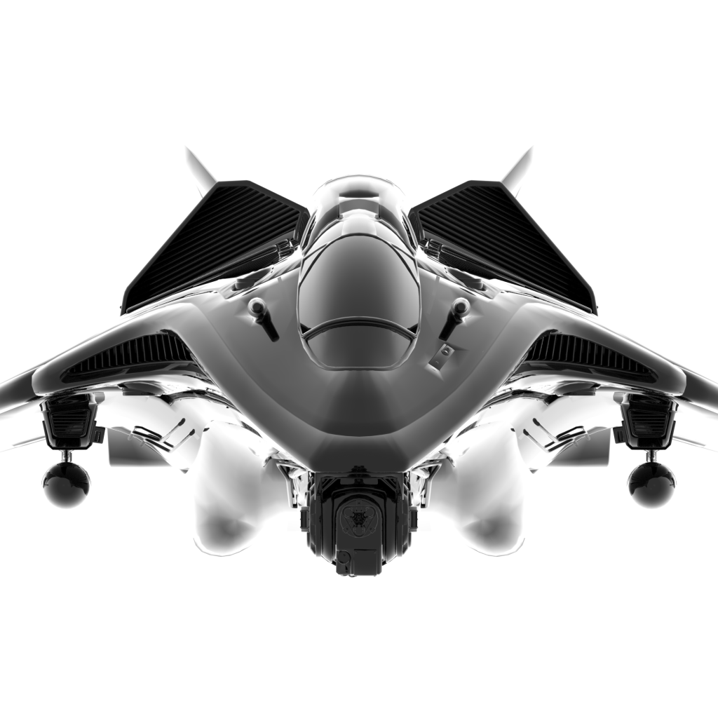 Черный истребитель в игре Star Citizen