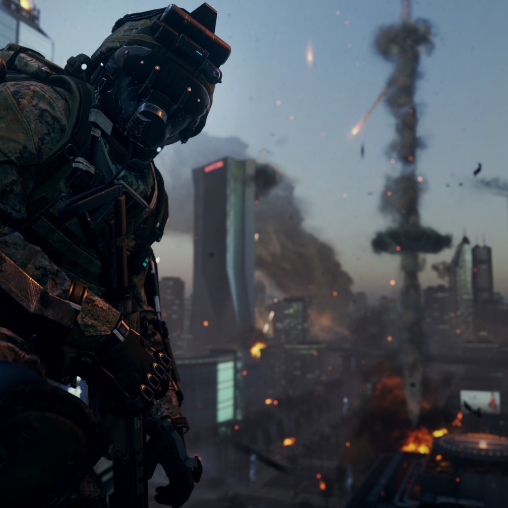 Горящий город в игре Call of Duty Modern Warfare 3