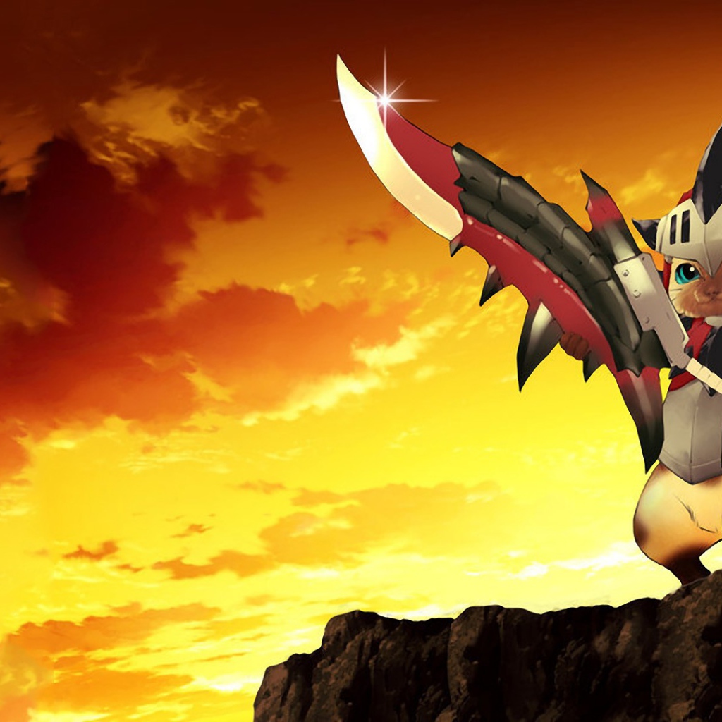 Кот воин, игра Monster Hunter