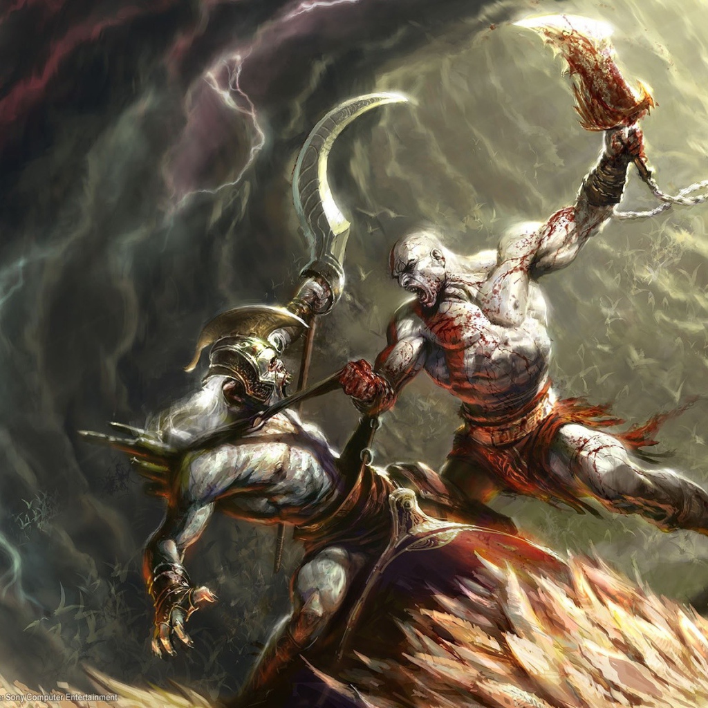Бой в игре God of War