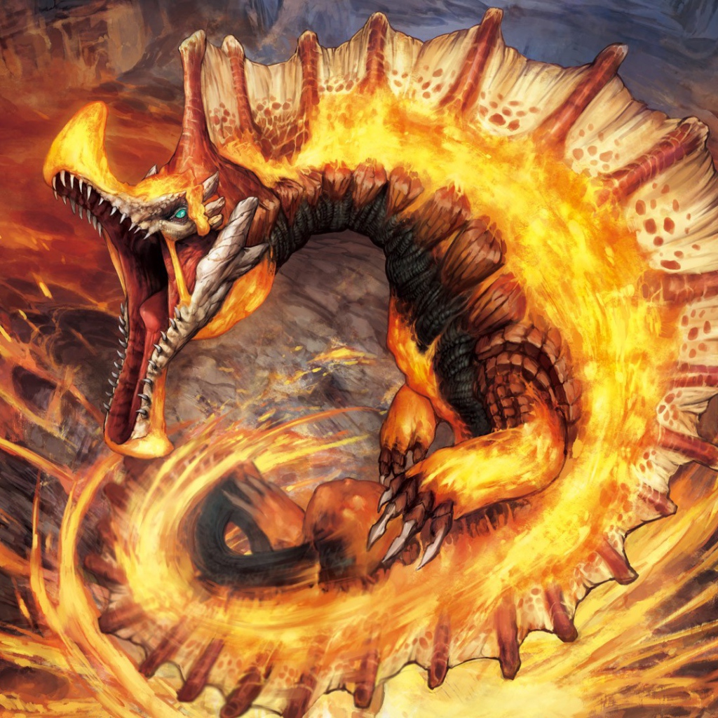 Огненный Агнактор из игры Monster Hunter