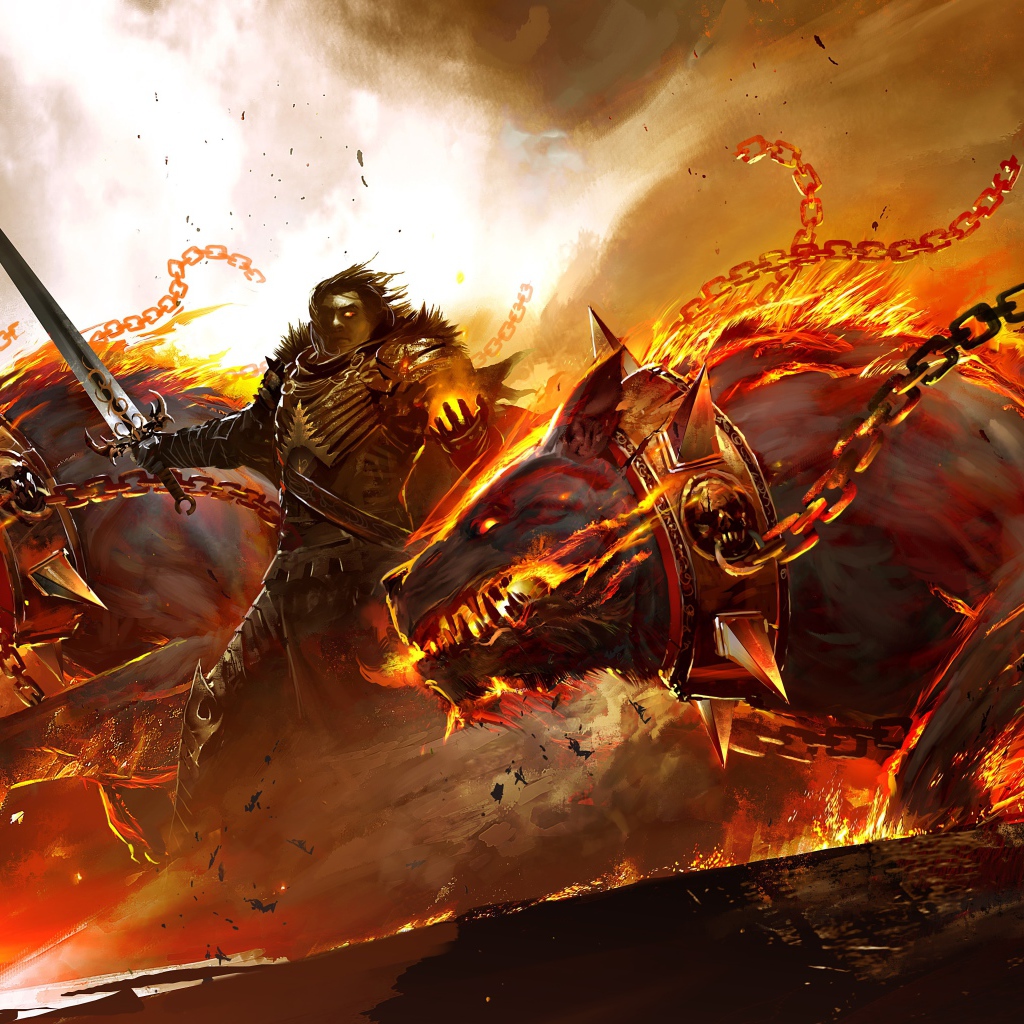 Огненные псы из игры Guild Wars 2