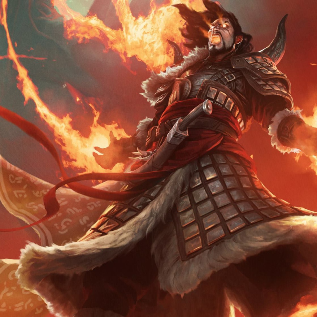 Огненный персонаж игры Magic The Gathering