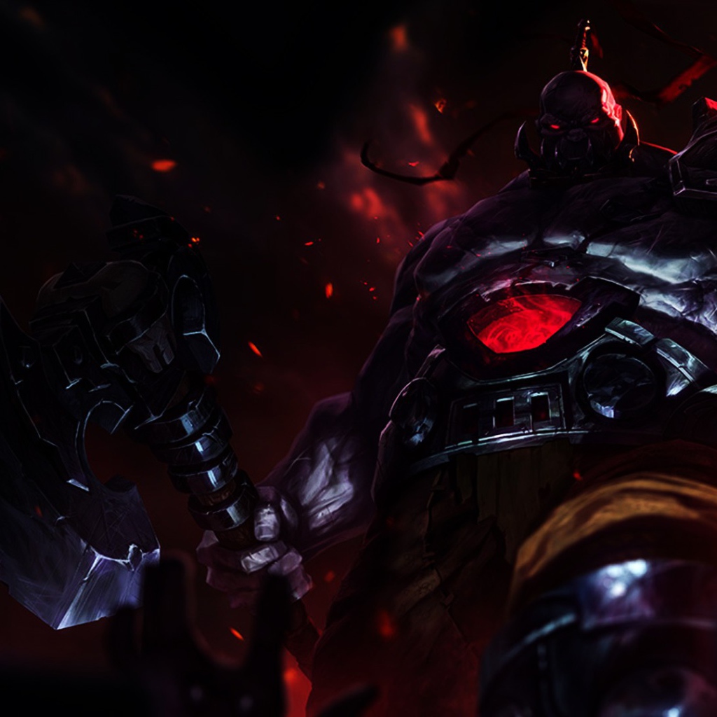 Огненный солдат из игры League of Legends