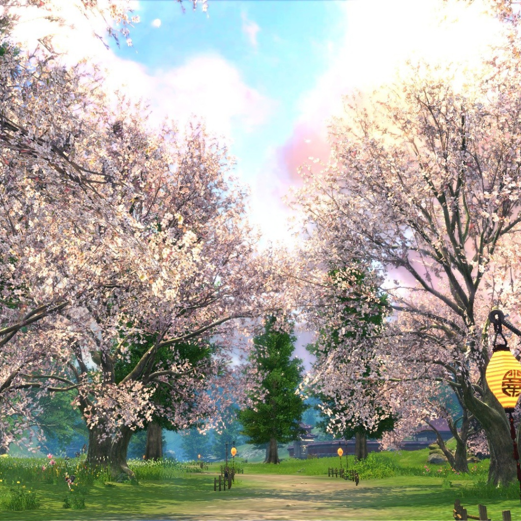Цветущий сад в игре Blade & Soul