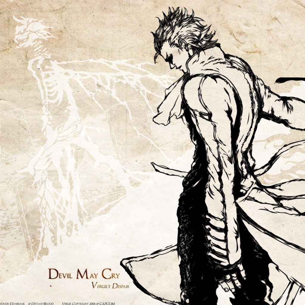 Игра Devil May Cry, светлый фон