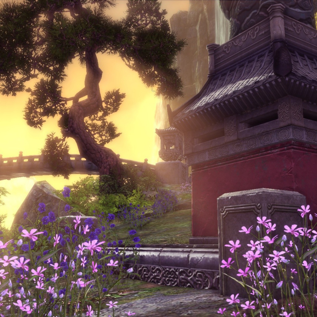 Беседка в саду, игра Blade & Soul