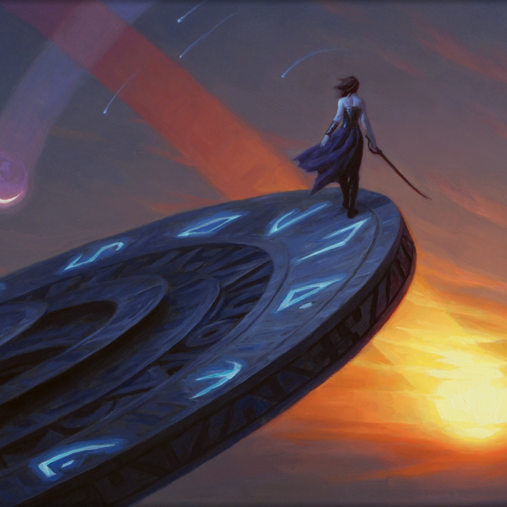 Девушка на каменном кольце в игре Magic the Gathering