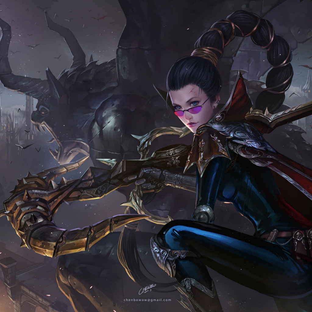 Девушка с косой в игре League of Legends