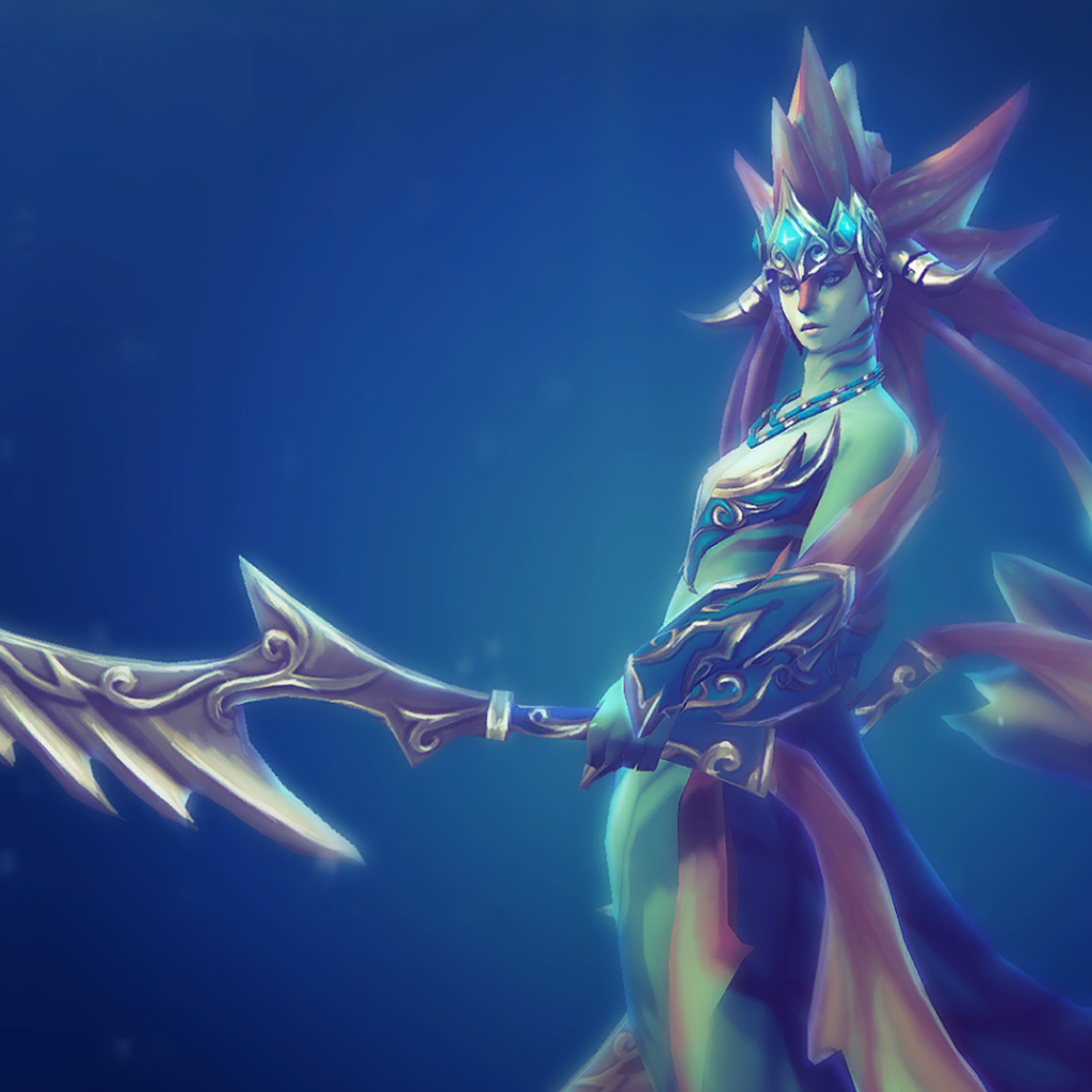 Девушка с голубой кожей, игра Dota 2