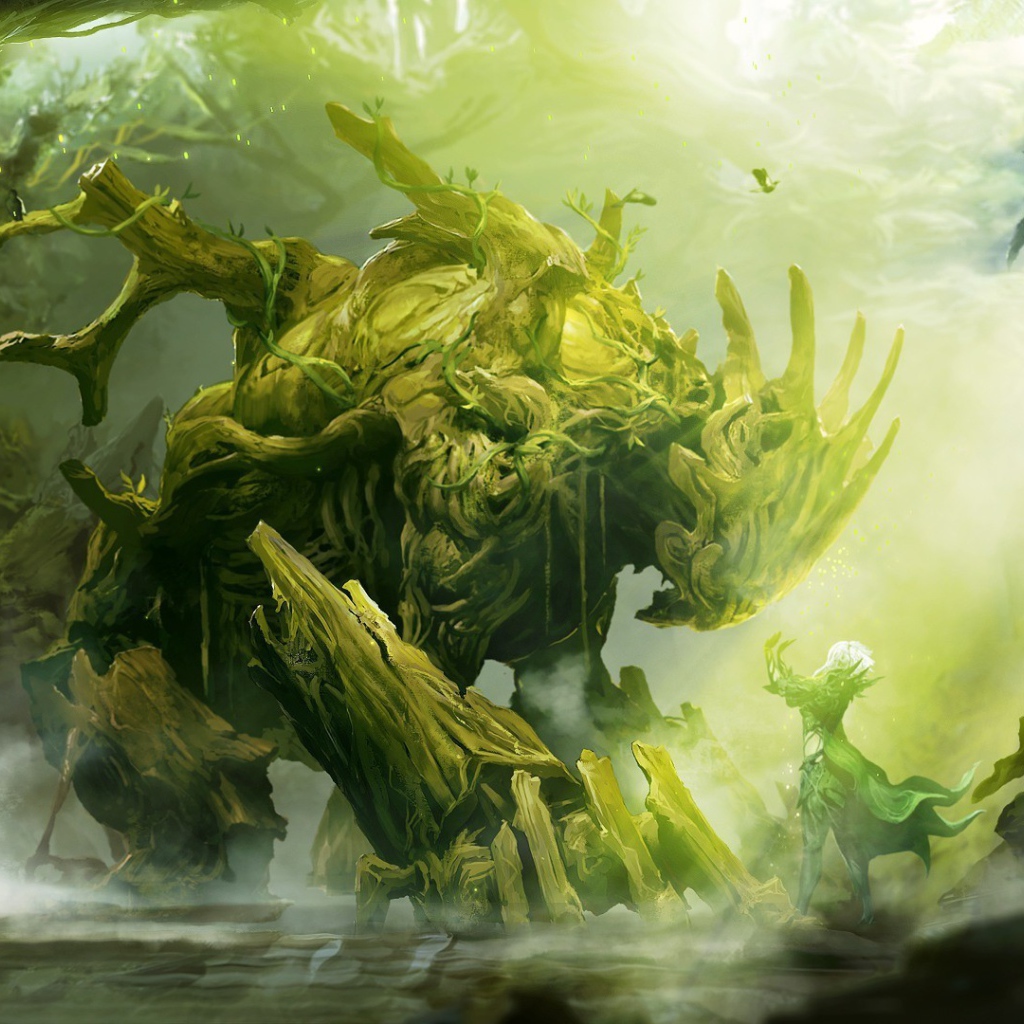 Зеленый монстр в игре Guild Wars 2